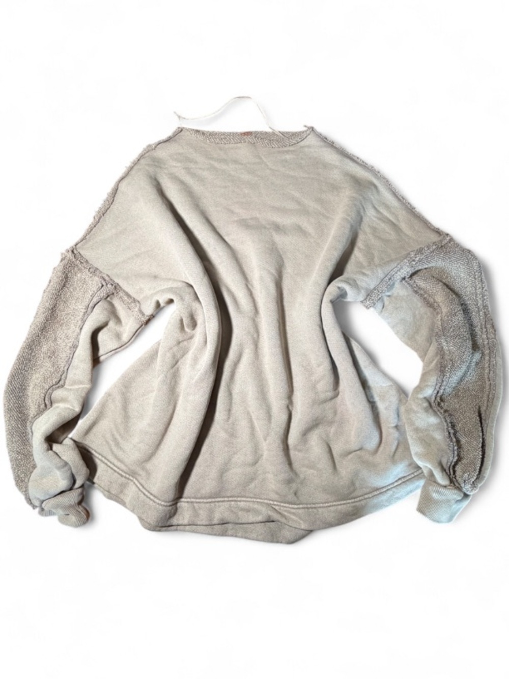 Free People We The Free Romy Roll Neck Sweatshirt Gray Oversized Small NWOT - Picture 5 of 9